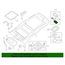 Nissan Genuine Nissan Reading Lmp Lens 26461-JA00A