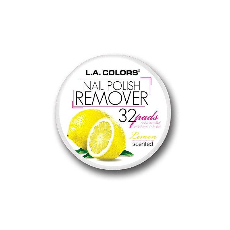 L.A. COLORS Nail Polish Remover, Lemon Scent CNR961