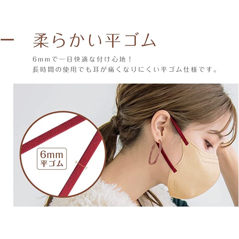 [millarouge] 流行りのバイカラーマスク マスク 不織布 3Dマスク 5Dマスク 立体マスク バイカラーマスク 血色マスク 不織布マスク