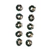 10Pcs Christmas Wreaths Miniature Scene Models Dollhouse Accessories for Above