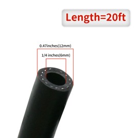 Uxney Diameter 6 mm Petrol Hose, 6 m Fuel Hose, Fuel Line, Hydraulic Hose, Rubber Hose, Diesel Hose for Car, Truck, Tractor, Small Engine