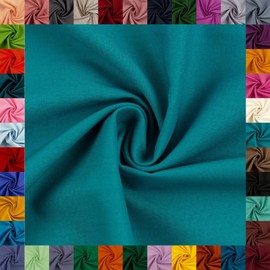 Cotton Fabric Heide, Swafing, 42 Plain Colours, Plain, 100% Cotton, Coupons, Oeko-Tex Standard 100 (Petrol 747, 0.5 m)