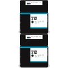 3ED71A 2-Pack 712 80ml Black Ink Compatible with HP Designjet