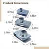 60 PCS Stainless Steel U-Clip Nuts Set M6 M8 M10,