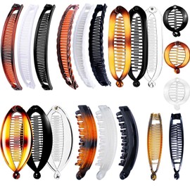 20 PCS Banana Clips for Hair, Elastic Hair Clips for Women and Girls, Durable Ponytail Holders, Cute and Stylish Hair Combs for Daily Use, Great for Medium Long and Thick Hair Types