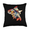 Kuhli Loach Cubism Throw Pillow