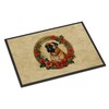 Caroline's Treasures DAC2335MAT Bullmastiff Christmas Flowers Doormat Front Door Mat
