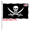 Pirate Flag Double Sided Jolly Roger Flags for Outside 3x5