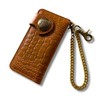Sasical sbbsa0037s Men's Biker Wallet Long Wallet Genuine Leather Cowhide