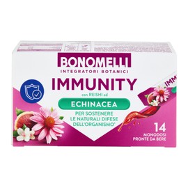 Bonomelli - Integratore Botanico Immunity, 14 bustine, pronto da bere. Con Reischi, Echinacea, Altea e Zinco. Per supportare le naturali difese dell’organismo (140ml)