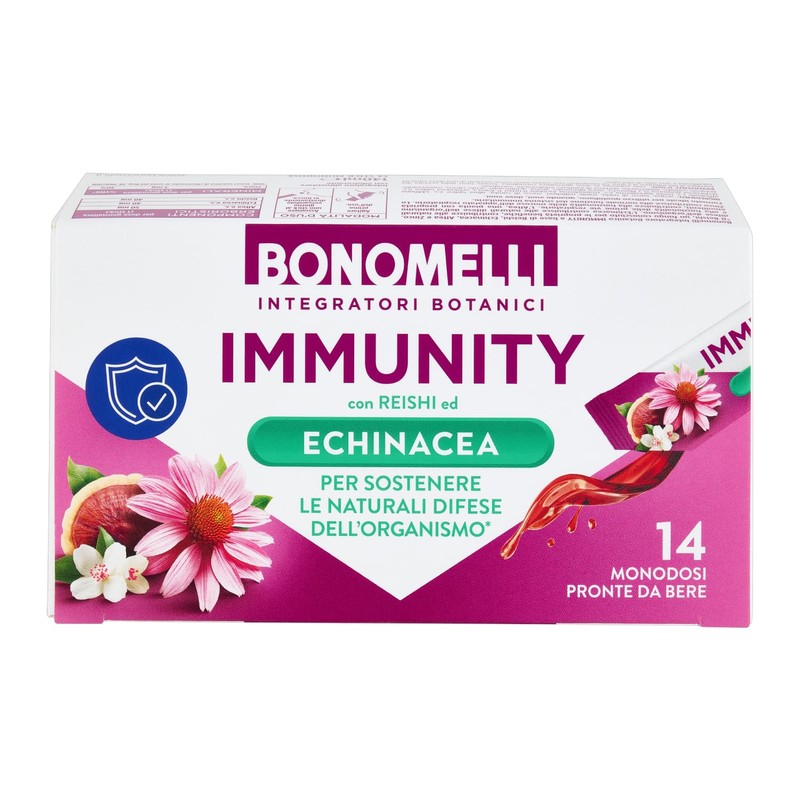 Bonomelli - Integratore Botanico Immunity, 14 bustine, pronto da bere.