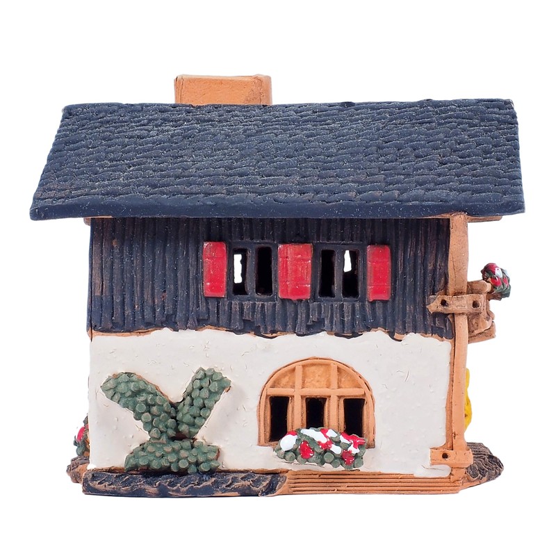 Midene Ceramic Aroma Light House, Handmade, Artistic Miniature, Old Bakery