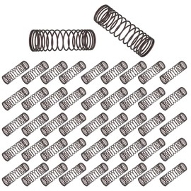 Focmkeas 50 Pcs Carbon Steel Compression Spring,Mini Carbon Steel Springs,Wire Dia 0.02",OD 0.2",Free Length 0.59",Compression Tiny Wire for Toy Piano Electrical Appliances