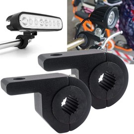 Bull Bar Clamps, 2PCS Motorcycle Spotlight Led Fog Light Mounting Bracket 1.7 inch LED Off-Road Light Roll Bar Clamp Brackets