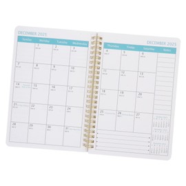 NUOBESTY Bloc De Notas 2025-2027 Agenda Escolar Planificador Mensual Calendario Profesional Cuaderno Planificador A5                                  