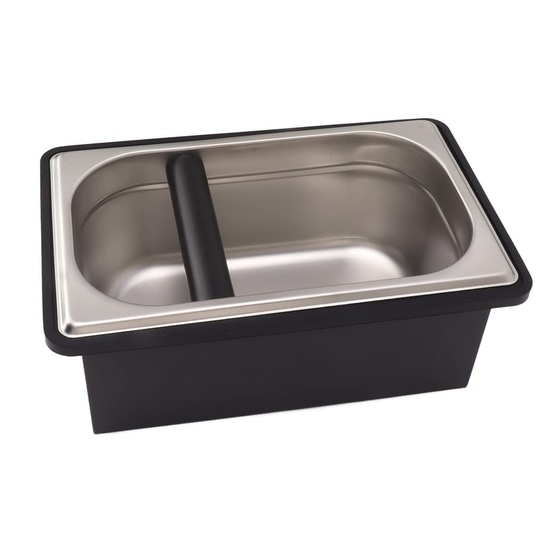 Tgoon Coffee Knock Box, Rubber Coffee Box with Removable Stainless