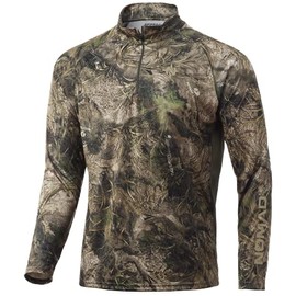 Nomad mens Pursuit 1/4 Zip Pullover | Jacket W/Moisture Management,Mossy Oak Migrate Camo,3X-Large