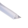 Mintice Bath Door Seal Strip Shower Screen Window Gap Seal Curved Flat Rubber Glass Bottom Weather 10mm 39" inch F Shape