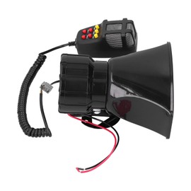 AUTO 12V 100W 120dB Car Siren Horn Mic PA Speaker System Emergency Sound Amplifier-7 Tones for Car Truck RV