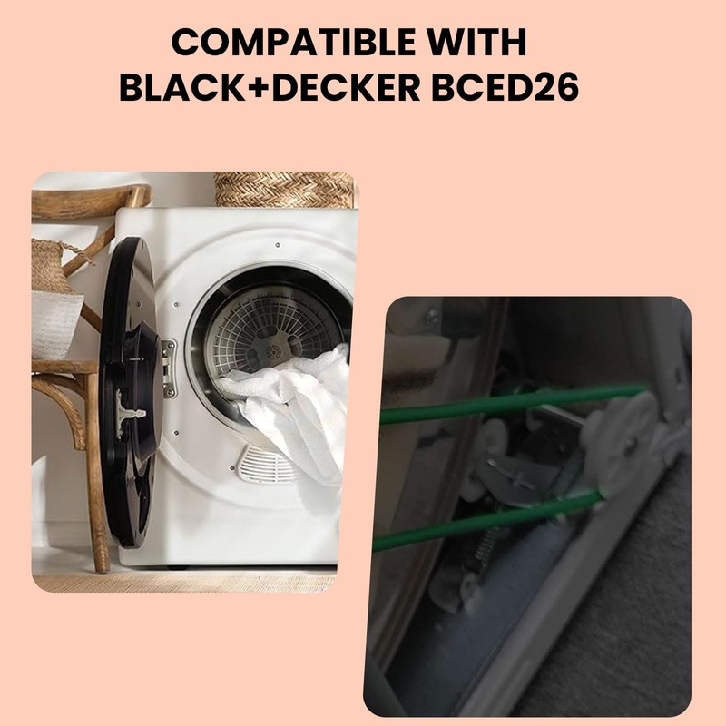 BCED26 Dryer Fan Belt Compatible with Black+Decker Mini Compact Dryer