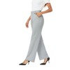 iChosy Womens Wide Straight Leg Pull-On Trousers Casual Slacks Dress