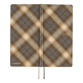 ほぼ日手帳 2026 weeks シャツファブリック/foggy check 4月始まり 週間手帳 週間レフト スリム縦長