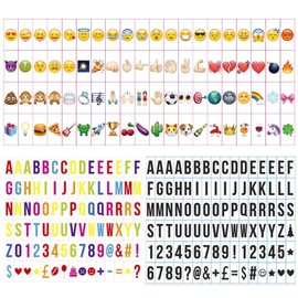 ENUOLI 271 pcs Letters Numbers Symbols and Emojis for A4 Cinematic Light up Box Led Cinema Board Light Box Replacement Letters for Christmas Birthday Wending Party Decoration