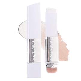 Color Changing Foundation Stick with Brush, 2-in-1 Waterproof Long Lasting, Medium to Full Coverage Dewy Finish Makeup, For Mature Skin & All Skin Tones, Nourishing Travel Size Ivory White