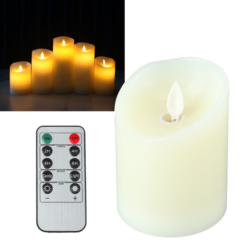 Electronic Candle Lights Rechargeable Flameless Tea Lights LED Candles with