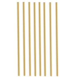 Comonc 8 Pcs B Round Stock Lathe Bar Stock Kit Stock Solid Brass Rod 1/8 Inch in Diameter 12 Inch in Length