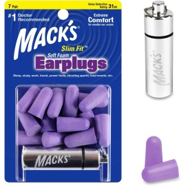 Mack's Earplugs Small 7Pair Soft Foam Mack’s Travel Sleeping Snoring Concert USA