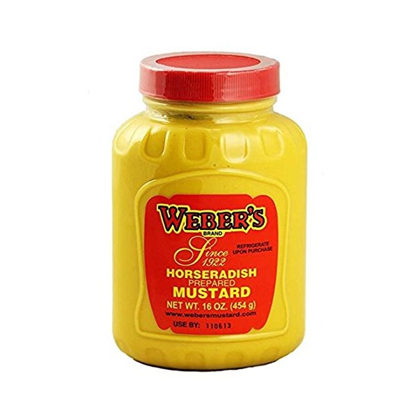 4-pack Bundle 16 Oz. Webers Horseradish Prepared Mustard (4) 16 Oz. Containers