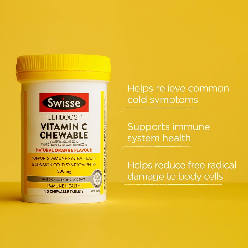 Swisse Ultiboost Vitamin C Chewable | Suppots Immune System Health