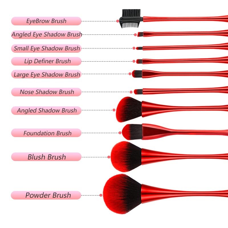 Generic 8SNQ 10pcs Synthetic Foundation Concealer Powder Blush Eyeshadow Eyebrow