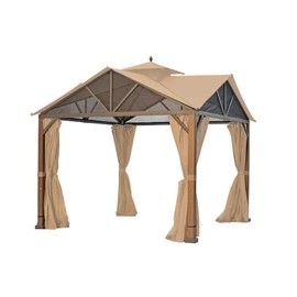 Garden Winds Replacement Canopy Top Cover Compatible with The Style Selections Pitched Roof Gazebo - Upgraded Riplock 350 Fabric - Will Fit Models TPGAZ2307, TPGAZ2307A, TPGAZ2307B, TPGAZ2307D