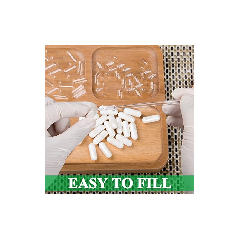 wananfu wananfu Size 000 Empty Capsules Vegetarian (1000 Count) Bundle
