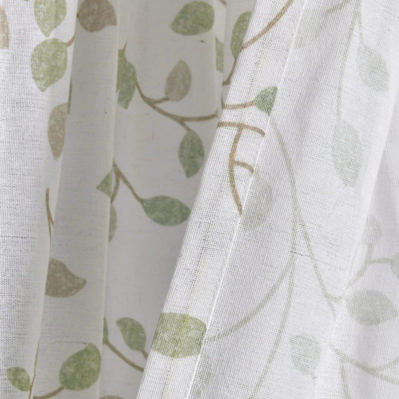 Lush Decor Linen Button Botanical Garden Window Curtain (Single) 84"