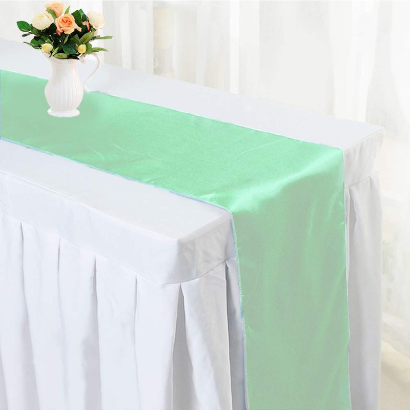 Time to Sparkle 5 Pack Satin Table Runners 12"x108"inch Chair