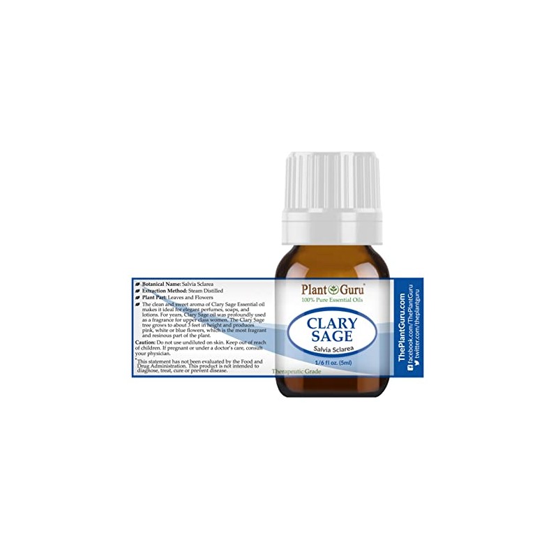 Clary Sage Essential Oil 5 ml 100% Pure Undiluted Therapeutic