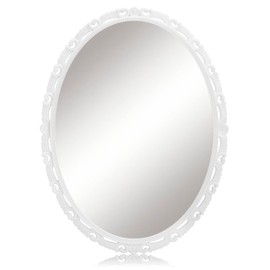 ARTLYMERS Magnetic Locker Mirror, Real Glass Small Mirrors for Lockers with Magnetic Backing, School Locker, Bathroom, Household Refrigerator, Locker Accessory or Office Cabinet (White)