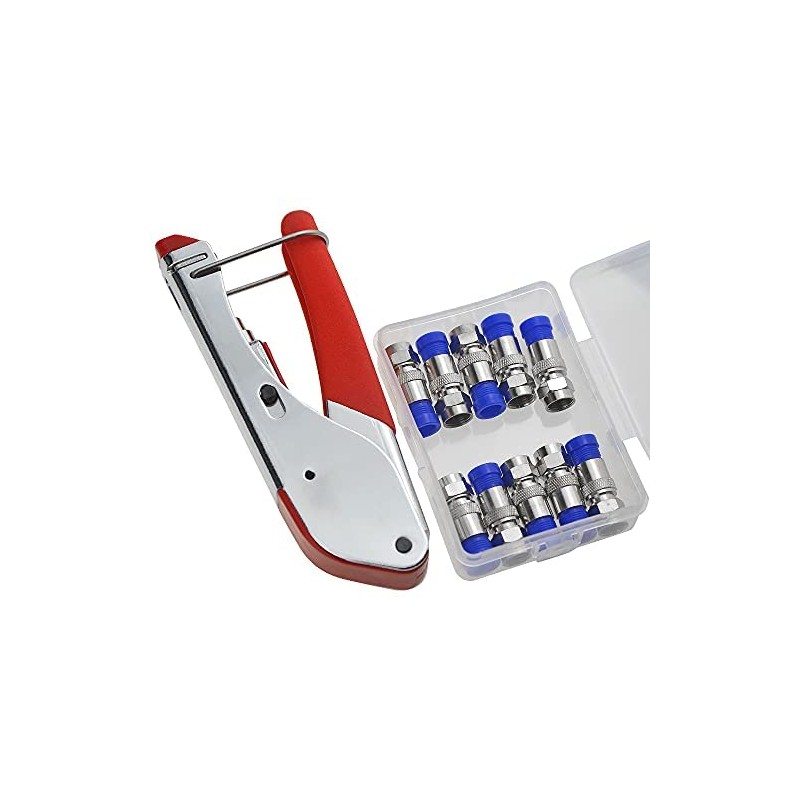 BGTXINGI 14pcs Coaxial Cable Compression Crimping Tool RG59 RG6 Coaxial