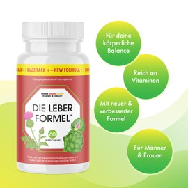 The Liver Formula Capsules - with Natural Ingredients - Suitable for Men and Women - 60 Capsules per Tin 5x