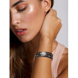 Tree of Life Leather Wrap Bracelet for Women Leather Cuff Bracelet Magnetic Clasp Bracelet Dainty Wristband Bangle Bracelet Jewelry Gift for Mother,Girlfriend,Sister