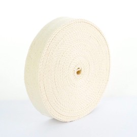 Trimz Trimz300 10 m Roll of 25 mm Thick Cotton Fabric, Natural, Cotton, Natural, 10 m x 25 mm