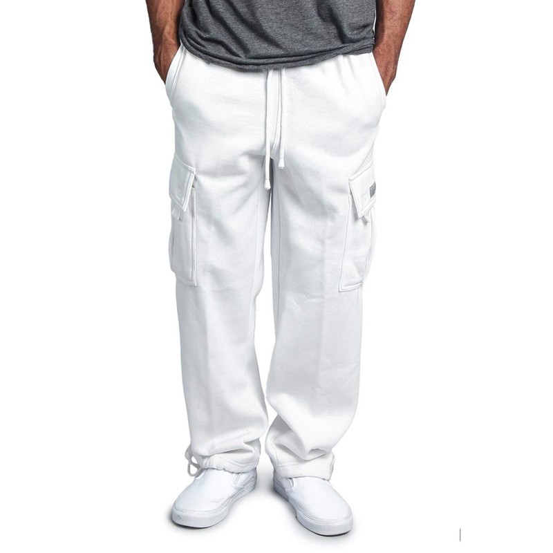 G-Style USA Men's Solid Fleece Heavyweight Cargo Pants FL77 -