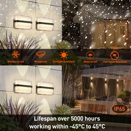 Outdoor Wall Light Fixtures, Exterior Waterproof Outdoor Lights,Spot Lens Patio Wall Light, Porch Sconces Wall Mounted Lighting with Acrylic, Modern Wall Lamps for Patio Front Door Entryway 2 Packs