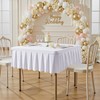 White Spandex Tablecloths for 34x34 Inch Square Tables, Stretch Fitted