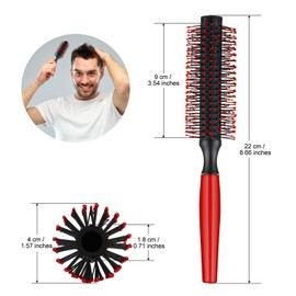 Great Roller Round Men's Hair Brush Great Comb Round Hair Styling Brush for Blow-Drying Hair Styling Tool (1 Pack)