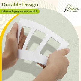 TG Screwless Decorator Wall Plates Child Safe Outlet Covers, Size 3-Gang 4.50" H x 6.30" L, Unbreakable Polycarbonate Thermoplastic, Glossy, White (1 Pack)