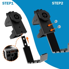 2-in-1 Upgraded Desk Cup Holder, Anti-Spill Table Cup Holder for Water Bottles, Wheelchairs, Workstations, Gaming Desk Accessories. (Yellow, Medium)